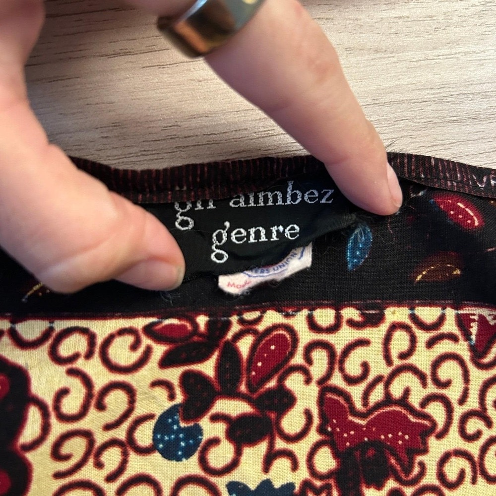 Gil Aimbez Genre Floral Maxi Dress Vintage Batik ILGWU - Picture 5 of 11